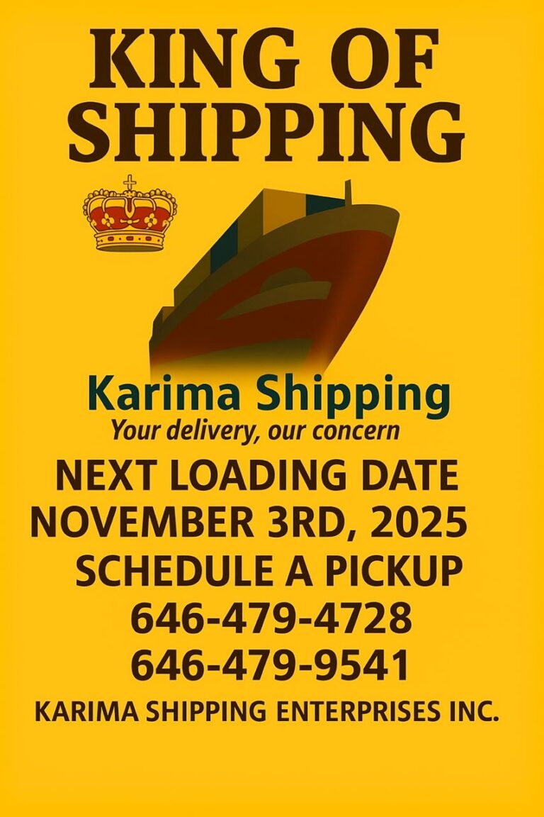Upcoming Container Loading – November 3rd, 2025 | Karima Shipping Enterprises Inc.