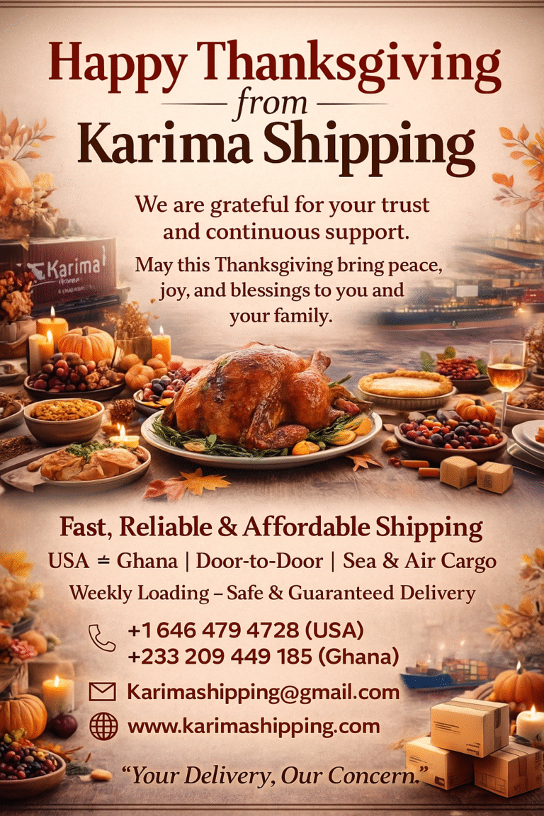 Happy Thanksgiving from Karima Shipping!
